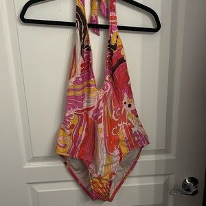 Trina Turk Deep V One Piece Bathing Suit